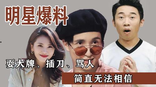 明星爆料娱乐圈的瓜,明星大揭秘，幕后真相曝光！